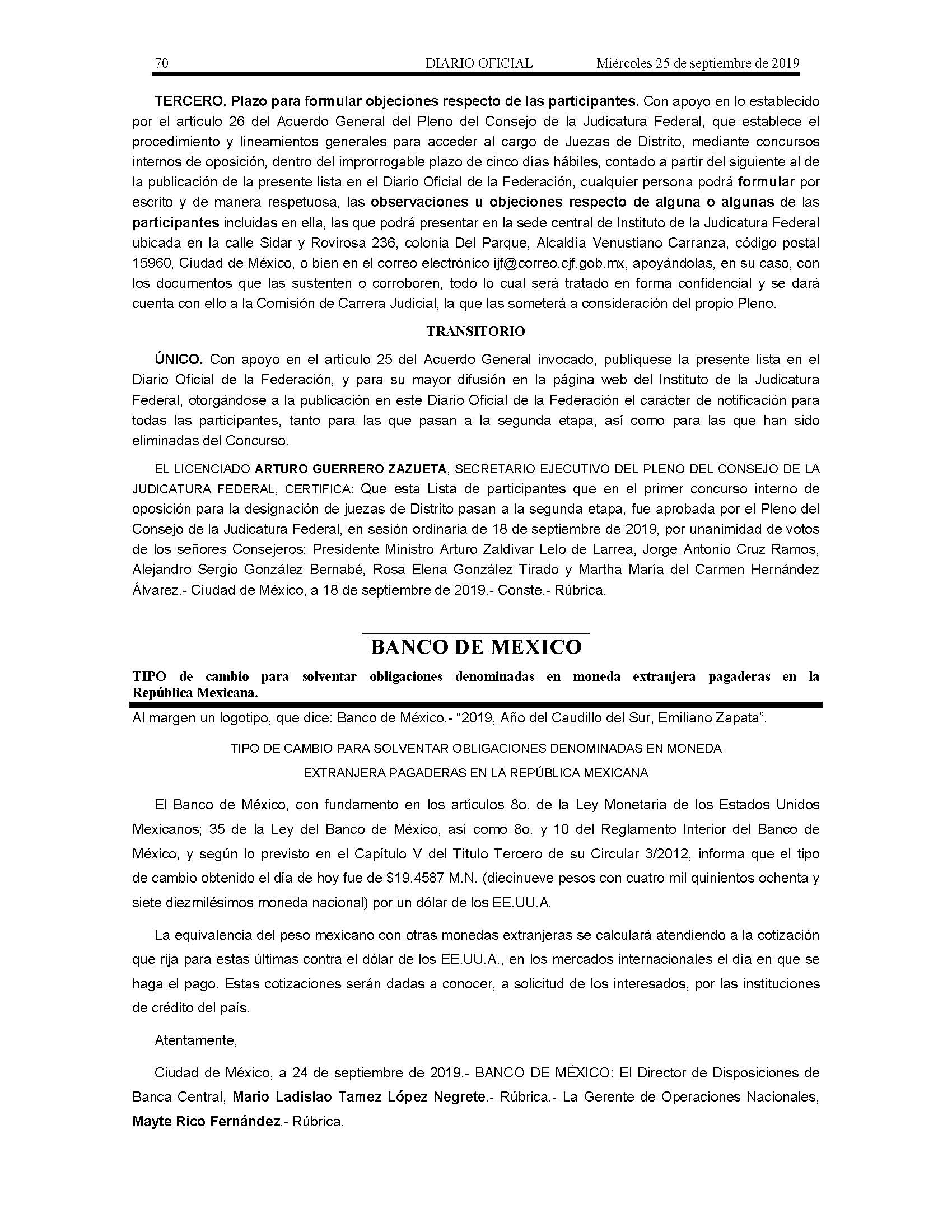 Tipo De Cambio Banco De Mexico Diario Oficial - Banco Consejos